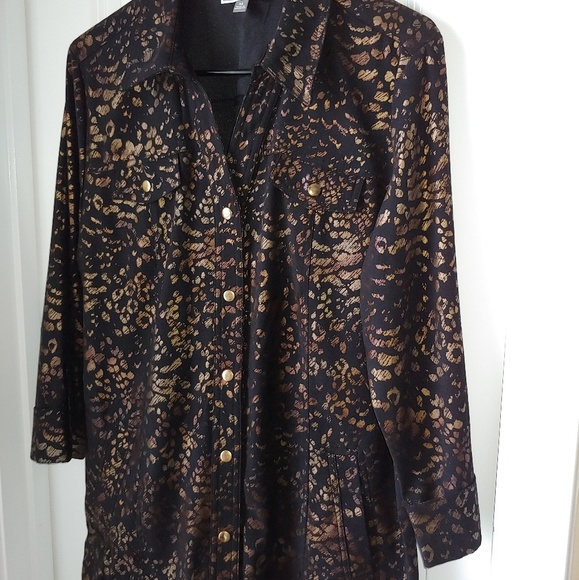 JM Collection Leopard Jacket - Picture 1 of 4